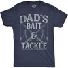 Mens Funny T Shirts Dads Bait and Tackle Sarcastic Fathers Day Graphic Novelty Fishing Tee for Men(Heather Navy – Dads Bait)
