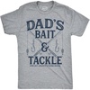 Mens Funny T Shirts Dads Bait and Tackle Sarcastic Fathers Day Graphic Novelty Fishing Tee for Men(Light Heather Grey – Dads Bait)