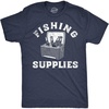 Mens Funny T Shirts Fishing Supplies Sarcastic Drinking Graphic Tee for Men | Funny T Shirts, Graphic Apparel for Men, Cool Fishing Short Sleeve, Drinking, Soft Cotton Blend, Novelty Tees for Guys