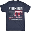 Mens Funny T Shirts Fishing an American Classic Fourth of July Tee for Men
