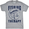 Mens Funny T Shirts Fishing is My Therapy Fish Tee for Men | Funny T Shirts, Graphic Apparel for Men, Cool Fishing Short Sleeve, Sarcastic, Soft Cotton Blend, Novelty Tees for Guys