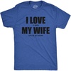 Mens Funny T Shirts I Love It When My Wife Lets Me Go Fishing Novelty Tee | Funny T Shirts, Graphic Apparel for Men, Cool Fishing Short Sleeve, Sarcastic, Soft Cotton Blend, Novelty Tees for Guys(Heather Royal – Love Wife)