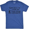 Mens Funny T Shirts Thats What I Do I Fish & I Know Things Fishing Tee | Funny T Shirts, Graphic Apparel for Men, Cool Fishing Short Sleeve, Sarcastic, Soft Cotton Blend, Novelty Tees for Guys