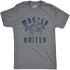 Mens Master Baiter T Shirt Funny Fishing Fathers Day Sexual Innuendo Tee | Funny T Shirts, Graphic Apparel for Men, Cool Fishing Short Sleeve, Adult Humor, Soft Cotton Blend, Novelty Tees for Guys(Dark Heather Grey)