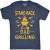 Mens Reel Cool Grandpa T Shirt Funny Fathers Day Fishing Gift | Funny T Shirts, Dad Joke Apparel for Men, Cool Fishing Short Sleeve, Grandpa, Soft Cotton Blend, Novelty Tees for Guys(Heather Navy – Dad Grilling)