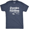 Mens Reel Cool Grandpa T Shirt Funny Fathers Day Fishing Gift | Funny T Shirts, Dad Joke Apparel for Men, Cool Fishing Short Sleeve, Grandpa, Soft Cotton Blend, Novelty Tees for Guys(Heather Navy – Grandpa is My Name)