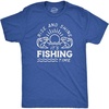 Mens Rise and Shine Its Fishing Time T Shirt Funny Fisherman Tee for Guys | Funny T Shirts, Graphic Apparel for Men, Cool Fishing Short Sleeve, Soft Cotton Blend, Novelty Tees for Guys(Heather Royal – Fishing)