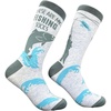 Men’s These Are My Fishing Socks Funny Sarcastic Fish Footwear For Men | Funny Socks for Men, These Are My Fishing Socks Fish Graphic, Soft Cotton Blend Crew Footwear, Funny Graphic Socks, Graphic