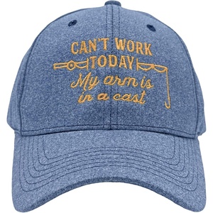Can’t Work Today My Arm is in A Cast Hat Funny Fishing Rod Joke Cap | Funny Hats, Dad Joke , Cool Fishing, Novelty Caps for Men(Blue – My Arm is in a Cast)