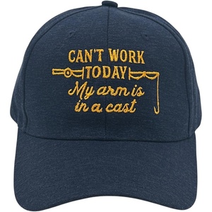 Can’t Work Today My Arm is in A Cast Hat Funny Fishing Rod Joke Cap | Funny Hats, Dad Joke , Cool Fishing, Novelty Caps for Men(Navy – My Arm is in a Cast)