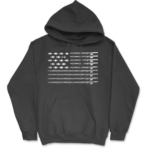 Fishing American Flag Unisex Hoodie Funny Patriotic Fish Sweatshirt | Funny Sweater, Patriotic Hoodie, Cool Fishing Pullover, Warm and Soft, Novelty Sweatshirt