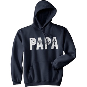 Fishing Hoodies Funny and Sarcastic Unisex Hooded Sweatshirts for Fishermen | Funny Sweater, Fishing Hoodie, Cool Pullover, Warm and Soft, Novelty Sweatshirt(Navy – Papa Fishing)