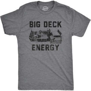 Funny Dad T Shirts Sarcastic Husband Tees Joke Humor for Father | Funny T Shirts, Dad Joke Apparel for Men, Cool Mechanic Short Sleeve, Soft Cotton Blend, Novelty Tees for Guys(Big Deck Energy)