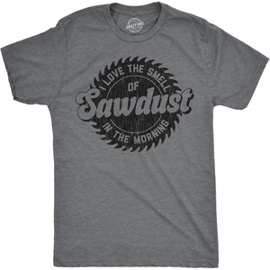 Funny Dad T Shirts Sarcastic Husband Tees Joke Humor for Father | Funny T Shirts, Dad Joke Apparel for Men, Cool Mechanic Short Sleeve, Soft Cotton Blend, Novelty Tees for Guys(Dark Heather Grey – Sawblade)
