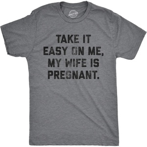 Funny Dad T Shirts Sarcastic Husband Tees Joke Humor for Father | Funny T Shirts, Dad Joke Apparel for Men, Cool Mechanic Short Sleeve, Soft Cotton Blend, Novelty Tees for Guys(Pregnant Wife)