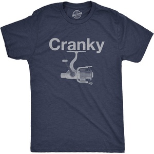 Mens Funny T Shirts Cranky Sarcastic Fishing Graphic Novelty Tee for Men | Funny T Shirts, Graphic Apparel for Men, Cool Fishing Short Sleeve, Sarcastic, Soft Cotton Blend, Novelty Tees for Guys
