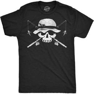 Mens Funny T Shirts Fishing Skull Sarcastic Fisherman Tee for Men | Funny T Shirts, Graphic Apparel for Men, Cool Fishing Short Sleeve, Soft Cotton Blend, Novelty Tees for Guys