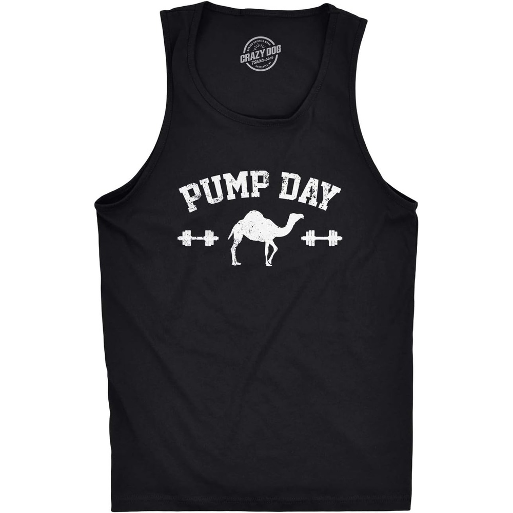 image:imageMens Pump Day Funny Camel Hump Day Workout Sleeveless Fitness Tank Top Funny Workout Shirt Graphic Tank Top for Men Cool Animal Sleeveless Tee Fitness Fitted Tank Novelty Tank Tops for GuysBlack