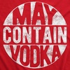 Fitness May Contain Vodka Liquor Drinking Womens Cute Tank Tops | Funny Racerback Tank, Graphic Tank Top for Women, Cool Drinking Sleeveless Tee, Liquor, Fitted Racerback, Novelty Tank Tops(Red)