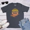 Mens Buenos Dias T Shirt Funny Positive Sunset Good Day Happy Vacation Tee(Heather Navy)