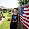 Mens Eagle in Flag Fitness Tank Awesome 4th of July Graphic Tanktop for Men | Funny Workout Shirt, Patriotic Tank Top for Men, Cool Sleeveless Tee, Fitted Tank, Novelty Tank Tops for Guys(Black – Eagle in Flag)