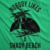 Mens Fun Summer Tees Hot Funny Pool Beach Ocean Swimming T Shirts for Guys(Heather Green – Shady Beach)