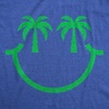 Mens Fun Summer Tees Hot Funny Pool Beach Ocean Swimming T Shirts for Guys(Heather Royal – Palm Tree Eyes)