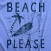 Mens Fun Summer Tees Hot Funny Pool Beach Ocean Swimming T Shirts for Guys(Light Heather Blue – Beach Please)