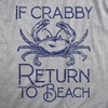Mens Fun Summer Tees Hot Funny Pool Beach Ocean Swimming T Shirts for Guys(Light Heather Grey – If Crabby)