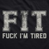 Mens Funny Fitness Tank FIT Fuck Im Tired Sarcastic Graphic Tanktop for Men | Funny Workout Shirt, Graphic Tank Top for Men, Cool Introvert Sleeveless Tee, Fitted Tank, Novelty Tank Tops for Guys(Black – Fit Fuck Im Tired)