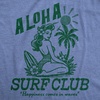 Mens Funny T Shirts Aloha Surf Club Sarcastic Beach Graphic Novelty Tee for Men