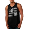 Mens I Flexed and The Sleeves Fell Off Funny Workout Gym Tank Top | Funny Workout Shirt, Graphic Tank Top for Men, Cool Fitness Sleeveless Tee, Fitted Tank, Novelty Tank Tops for Guys(Black)