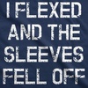 Mens I Flexed and The Sleeves Fell Off Funny Workout Gym Tank Top | Funny Workout Shirt, Graphic Tank Top for Men, Cool Fitness Sleeveless Tee, Fitted Tank, Novelty Tank Tops for Guys(Navy)