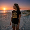 Womens Bring On The Sunshine T Shirt Funny Summer Vacation Beach Tee | Funny T Shirts, Graphic Tops for Women, Cool Summer Top, Soft Cotton Blend, Women’s Novelty Tees(Heather Black)