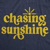 Womens Funny T Shirts Chasing Sunshine Cute Summer Tee for Ladies | Funny T Shirts, Graphic Tops for Women, Cool Summer Top, Soft Cotton Blend, Women’s Novelty Tees