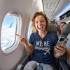 Womens We Be Trippin T Shirt Cool Travel Vacation Adventure Airplane Graphic Novelty Tee(Heather Navy)