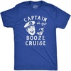 Crazy Dog T-Shirts Cruise Shirt for Men, Cruising and Boozing Graphic Tee | Soft cotton blend, anchor text graphic, casual cruise vacation wear, Funny T Shirts, Graphic Apparel for Men, Cool Summer(Heather Royal – Captain)