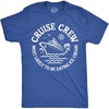 Crazy Dog T-Shirts Cruise Shirt for Men, Cruising and Boozing Graphic Tee | Soft cotton blend, anchor text graphic, casual cruise vacation wear, Funny T Shirts, Graphic Apparel for Men, Cool Summer(Heather Royal – Cruse Crew Ice Cream)