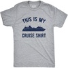 Crazy Dog T-Shirts Cruise Shirt for Men, Cruising and Boozing Graphic Tee | Soft cotton blend, anchor text graphic, casual cruise vacation wear, Funny T Shirts, Graphic Apparel for Men, Cool Summer(Light Heather Grey – Cruise Shirt)