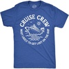 Crazy Dog T-Shirts Cruise Shirt for Men, Cruising and Boozing Graphic Tee | Soft cotton blend, anchor text graphic, casual cruise vacation wear, Funny T Shirts, Graphic Apparel for Men, Cool Summer(Heather Royal – Cruse Crew Lost)