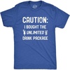 Crazy Dog T-Shirts Cruise Shirt for Men, Cruising and Boozing Graphic Tee | Soft cotton blend, anchor text graphic, casual cruise vacation wear, Funny T Shirts, Graphic Apparel for Men, Cool Summer(Heather Royal – Caution)