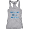 Crazy Dog T-Shirts Fitness You Had Me At Day Drinking Womens Cute Tank Tops | Funny Racerback Tank, Graphic Tank Top for Women, Cool Drinking Sleeveless Tee, Fitted Racerback, Novelty Tank Tops for Women(Light Heather Grey)