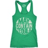 Crazy Dog T-Shirts Womens Fitness Tank May Contain Tequila Tanktop | Funny Racerback Tank, Cinco De Mayo Tank Top for Women, Cool Drinking Sleeveless Tee, Liquor, Fitted Racerback, Novelty Tank(Green)