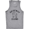 Driveway Legend Fitness Funny Pickup Mens Funny Sayings Tank Tops | Funny Workout Shirt, Graphic Tank Top for Men, Cool Basketball Sleeveless Tee, Sarcastic, Fitted Tank, Novelty Tank Tops for(Dark Heather Grey – Driveway)