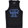Let Me Know If My Biceps Get in The Way Tank Top | Funny Workout Shirt, Graphic Tank Top for Men, Cool Fitness Sleeveless Tee, Fitted Tank, Novelty Tank Tops for Guys(Black)