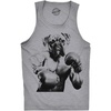 Mens Boxer Boxing Fitness Tank Top Funny Workout Puppy Dog Tee for Guys | Funny Workout Shirt, Graphic Tank Top for Men, Cool Fitness Sleeveless Tee, Dog, Fitted Tank, Novelty Tank Tops for Guys(Light Heather Grey)