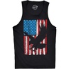 Mens Eagle in Flag Fitness Tank Awesome 4th of July Graphic Tanktop for Men | Funny Workout Shirt, Patriotic Tank Top for Men, Cool Sleeveless Tee, Fitted Tank, Novelty Tank Tops for Guys(Black – Eagle in Flag)