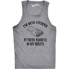 Mens Fitness Burrito Funny Gym T Shirt Sarcasm Hilarious Workout Novelty Tees | Funny Workout Shirt, Cinco De Mayo Tank Top for Men, Cool Fitness Sleeveless Tee, Food, Fitted Tank, Novelty Tank Tops for(Light Heather Grey – Tank)