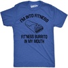 Mens Fitness Burrito Funny Gym T Shirt Sarcasm Hilarious Workout Novelty Tees | Funny Workout Shirt, Cinco De Mayo Tank Top for Men, Cool Fitness Sleeveless Tee, Food, Fitted Tank, Novelty Tank Tops for(Heather Royal)