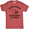 Mens Fitness Burrito Funny Gym T Shirt Sarcasm Hilarious Workout Novelty Tees | Funny Workout Shirt, Cinco De Mayo Tank Top for Men, Cool Fitness Sleeveless Tee, Food, Fitted Tank, Novelty Tank Tops for(Heather Red)